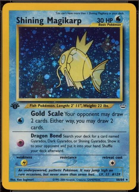 Neo Revelation Shining Magikarp [1st-Edition-Double-Holo-Error] Pokémon card